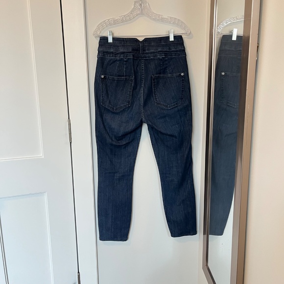 Anthropologie Pilcro High Rise Skinny Dark Blue Denim - Picture 2 of 8